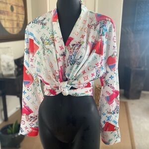 Multicolor Logo Women's Blouse